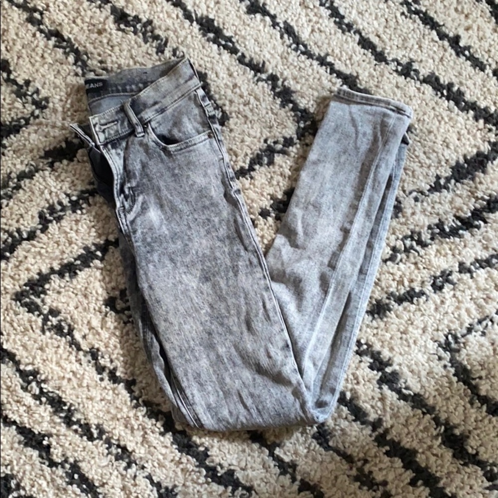 Express Acid Wash Skinny Leg Jeans